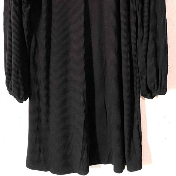 Maurices, EUC, Black, Boho, Puffy Sleeve, Long Sleeve, Short Maxi, Dress, Size M - Picture 7 of 13